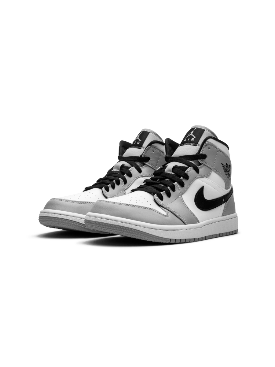 Картинка Кроссовки кожаные высокие Nike Air Jordan 1 Mid Grey Camo